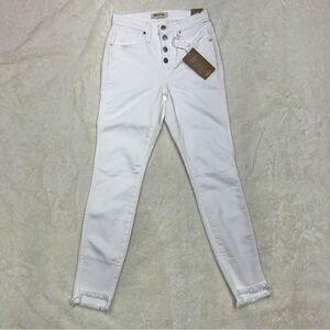 NEW Madewell women’s 10” High-Rise Skinny Jeans white size 25 button fly